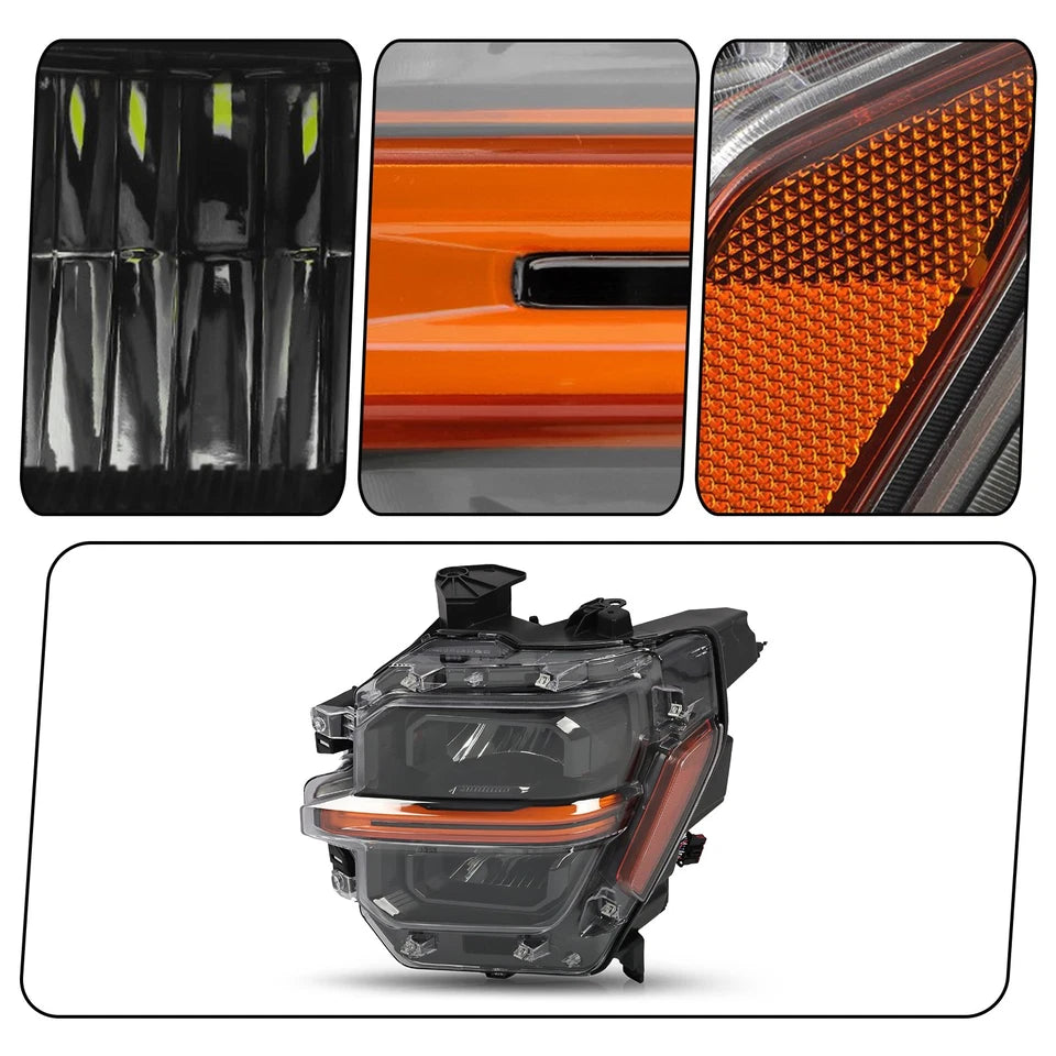 For 2024-2026 Ford F-150 LED Headlight Reflector w/o Module Left+Right Pair