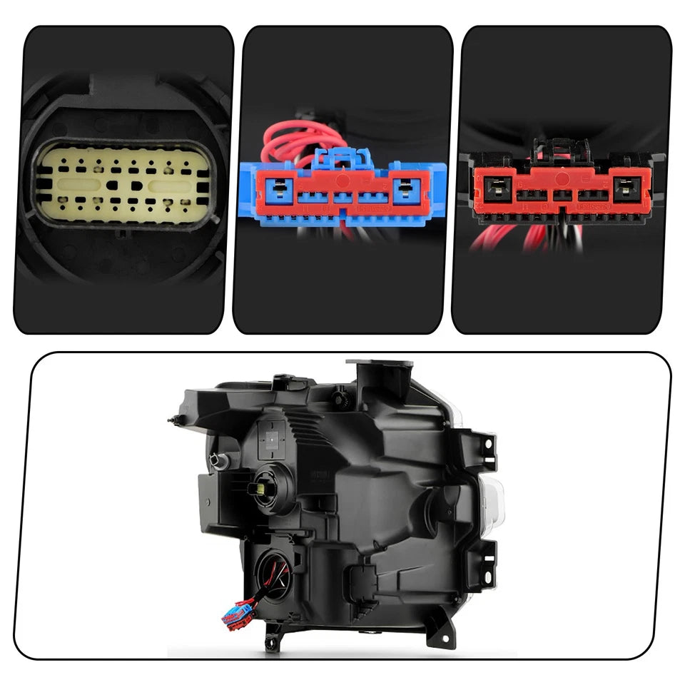 For 2024-2026 Ford F-150 LED Headlight Reflector w/o Module Left+Right Pair